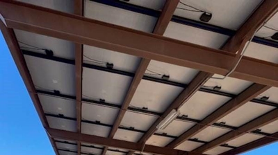 Single Semi Cantilever Solar Carport Photo