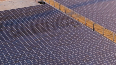 Aerial of Garage Canopy Installation Photo